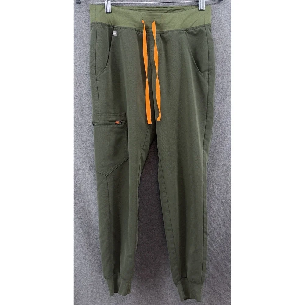 FIGS Technical Collection Kade Cargo Scrub Pants Womens XS Army Green